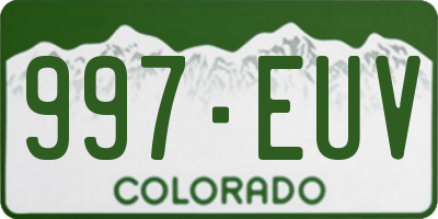 CO license plate 997EUV