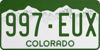 CO license plate 997EUX