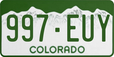 CO license plate 997EUY