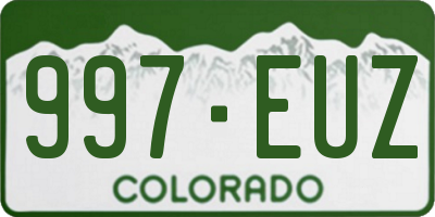 CO license plate 997EUZ