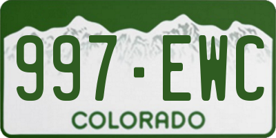 CO license plate 997EWC