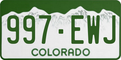 CO license plate 997EWJ