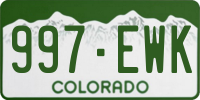 CO license plate 997EWK