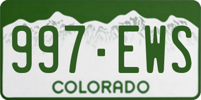 CO license plate 997EWS