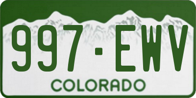 CO license plate 997EWV