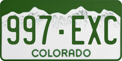 CO license plate 997EXC