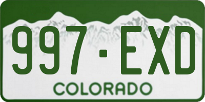 CO license plate 997EXD