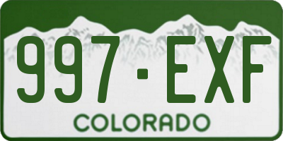 CO license plate 997EXF