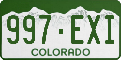CO license plate 997EXI