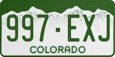 CO license plate 997EXJ