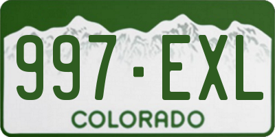 CO license plate 997EXL