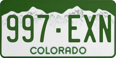 CO license plate 997EXN
