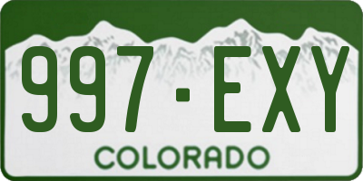 CO license plate 997EXY