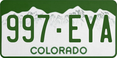 CO license plate 997EYA