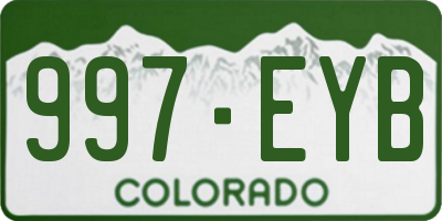 CO license plate 997EYB