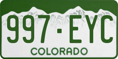 CO license plate 997EYC