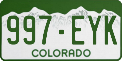 CO license plate 997EYK