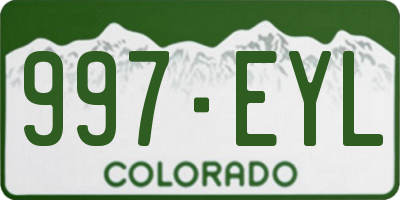 CO license plate 997EYL