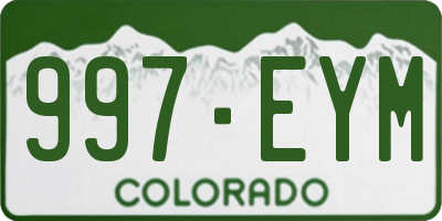 CO license plate 997EYM
