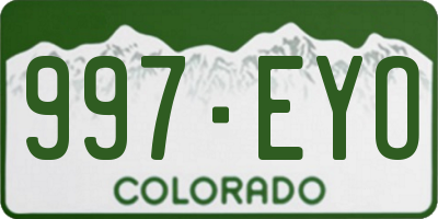 CO license plate 997EYO