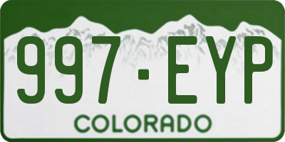 CO license plate 997EYP