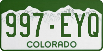 CO license plate 997EYQ