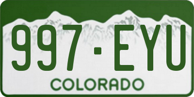 CO license plate 997EYU