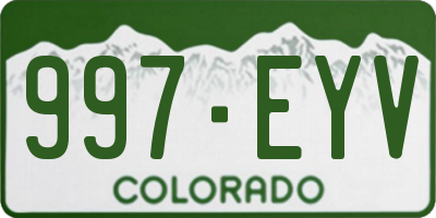 CO license plate 997EYV