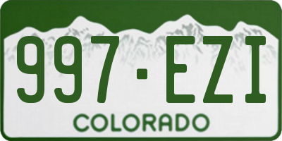 CO license plate 997EZI
