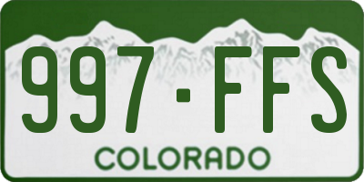 CO license plate 997FFS