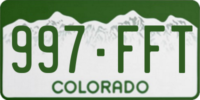 CO license plate 997FFT