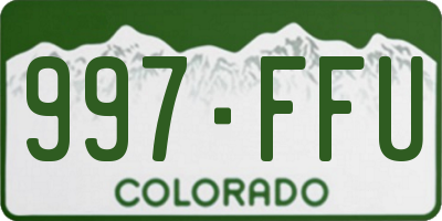 CO license plate 997FFU