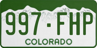 CO license plate 997FHP