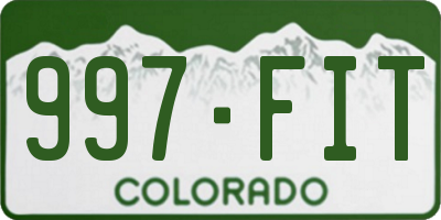 CO license plate 997FIT