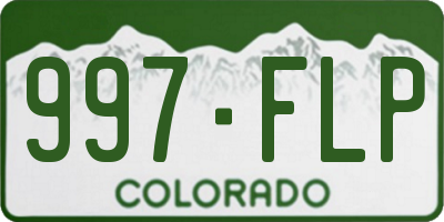 CO license plate 997FLP