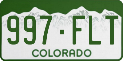 CO license plate 997FLT