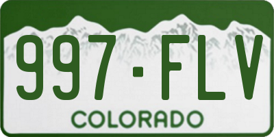 CO license plate 997FLV