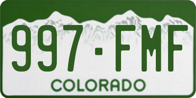 CO license plate 997FMF