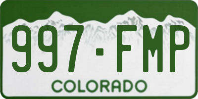 CO license plate 997FMP