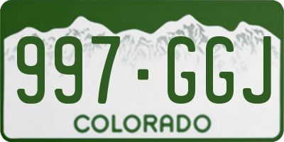 CO license plate 997GGJ