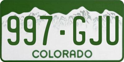 CO license plate 997GJU