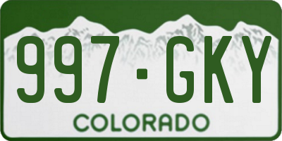 CO license plate 997GKY