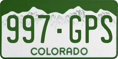 CO license plate 997GPS