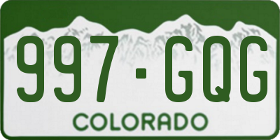 CO license plate 997GQG