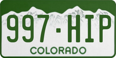 CO license plate 997HIP