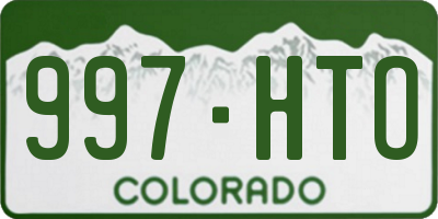 CO license plate 997HTO