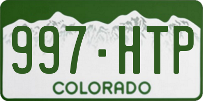 CO license plate 997HTP