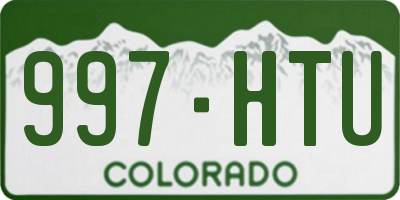 CO license plate 997HTU
