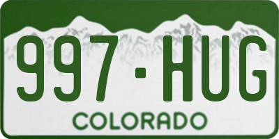CO license plate 997HUG