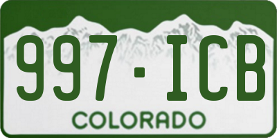 CO license plate 997ICB
